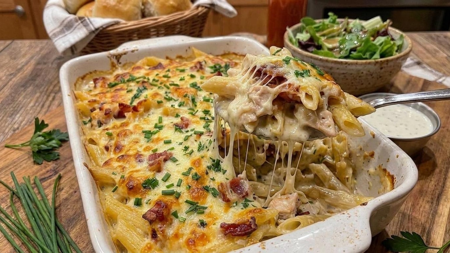 Cheesy Bacon Chicken Bake with Cream Cheese and Ranch 6 Cheesy Bacon Chicken Bake step