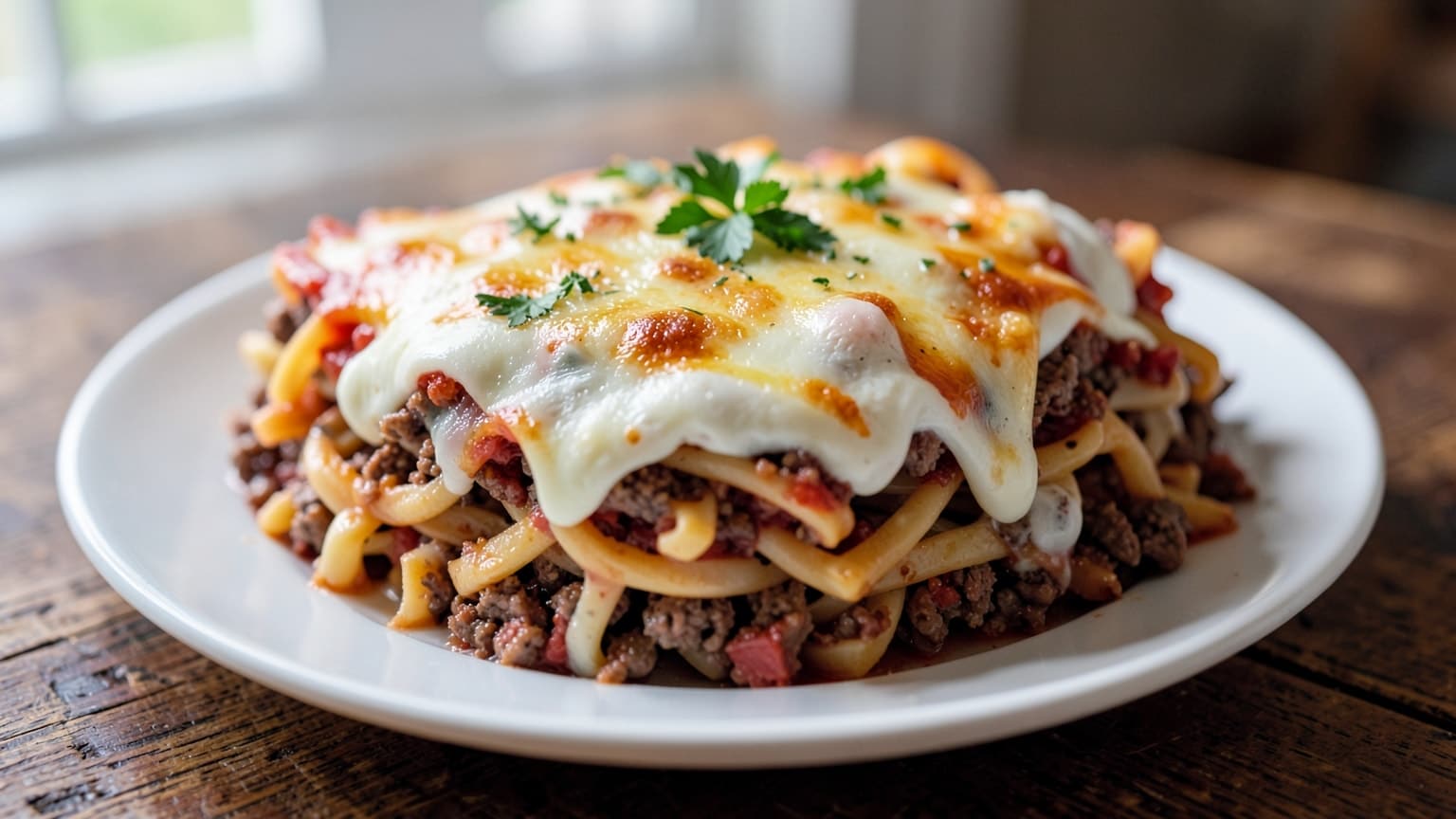 Cheesy Ground Beef Pasta Bake: A Comfort Food Classic 7 Cheesy Ground Beef Pasta Bake - close-up