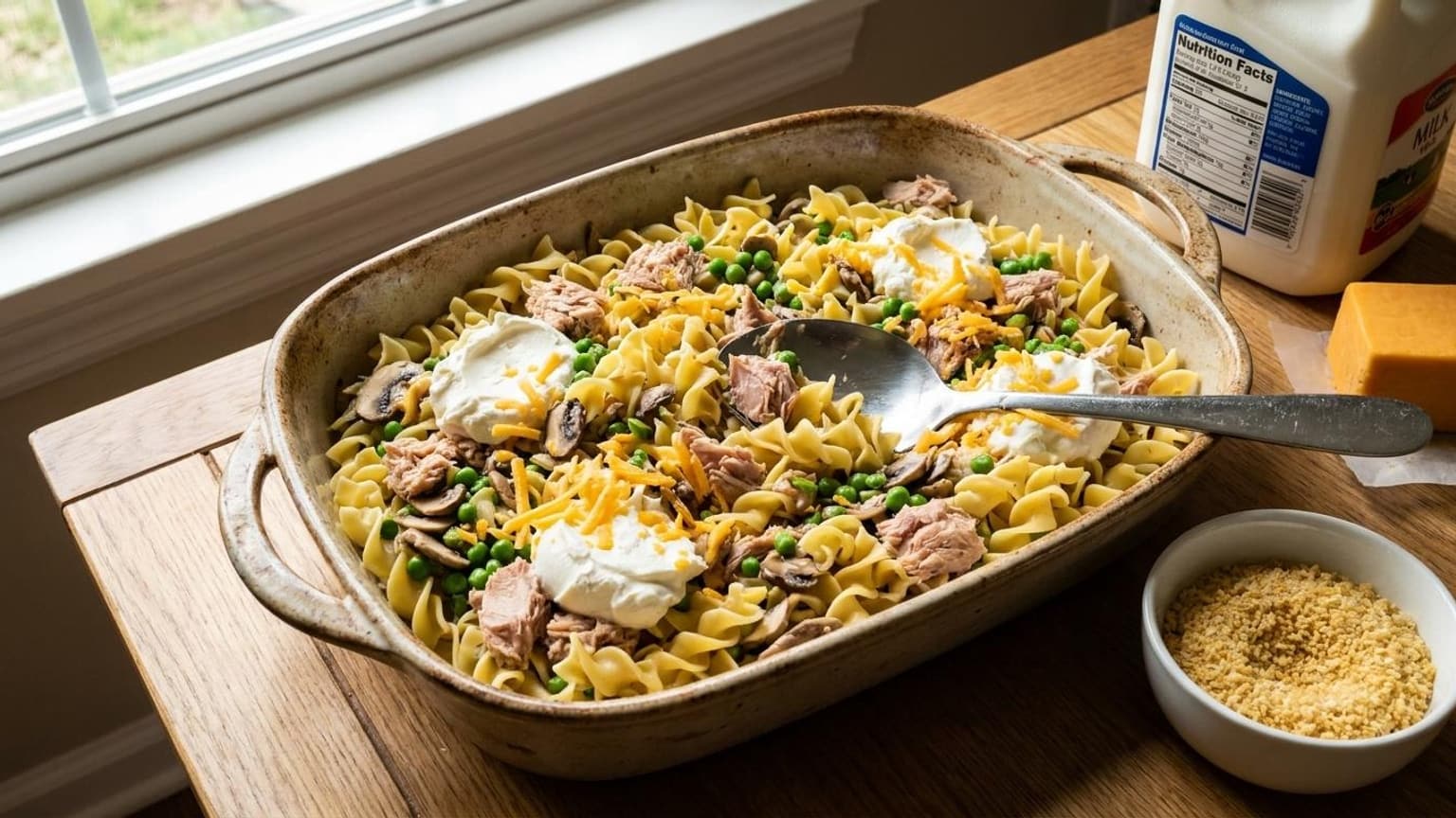 Cheesy Tuna Noodle Bake with Cream Cheese 7 Cheesy Tuna Noodle Bake - close-up