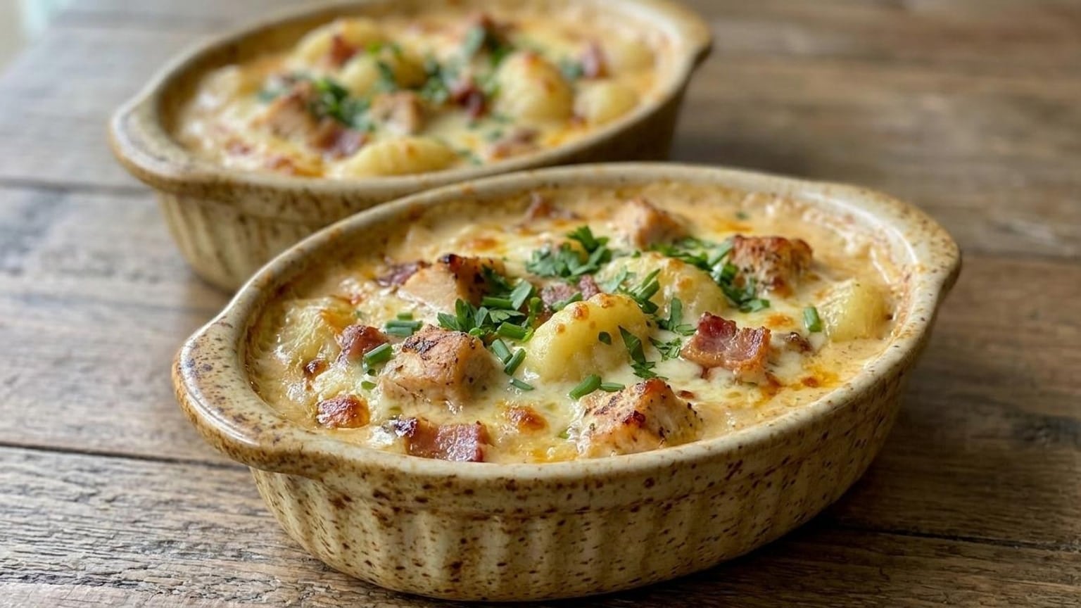 Chicken Bacon Ranch Gnocchi Bake (Easy Cheesy Dinner) 9 chicken bacon ranch gnocchi bake