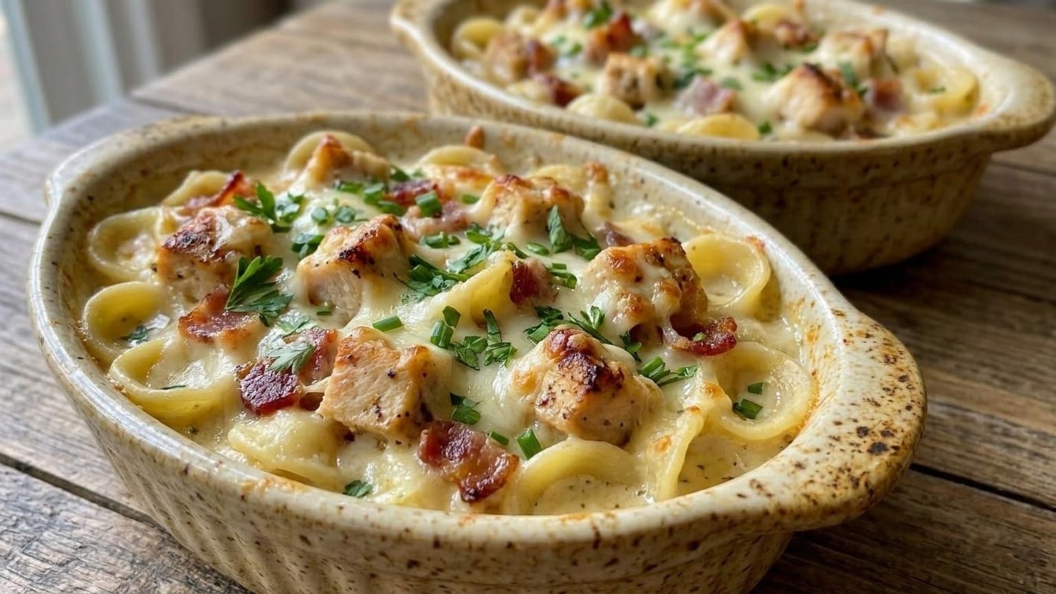 Chicken Bacon Ranch Orecchiette Bake with Cream Cheese 9 Chicken Bacon Ranch Orecchiette Bake
