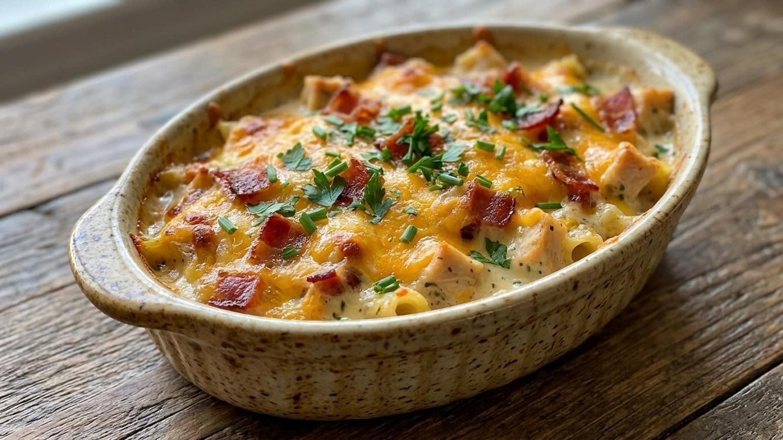 Chicken Bacon Ranch Pasta Bake with Cream Cheese Recipe 9 chicken bacon ranch pasta bake