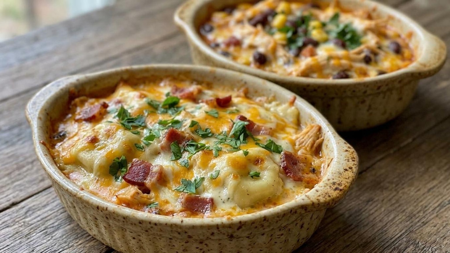 Chicken Bacon Ranch Ravioli Bake (Easy Cheesy Recipe) 6 Chicken Bacon Ranch Ravioli Bake step