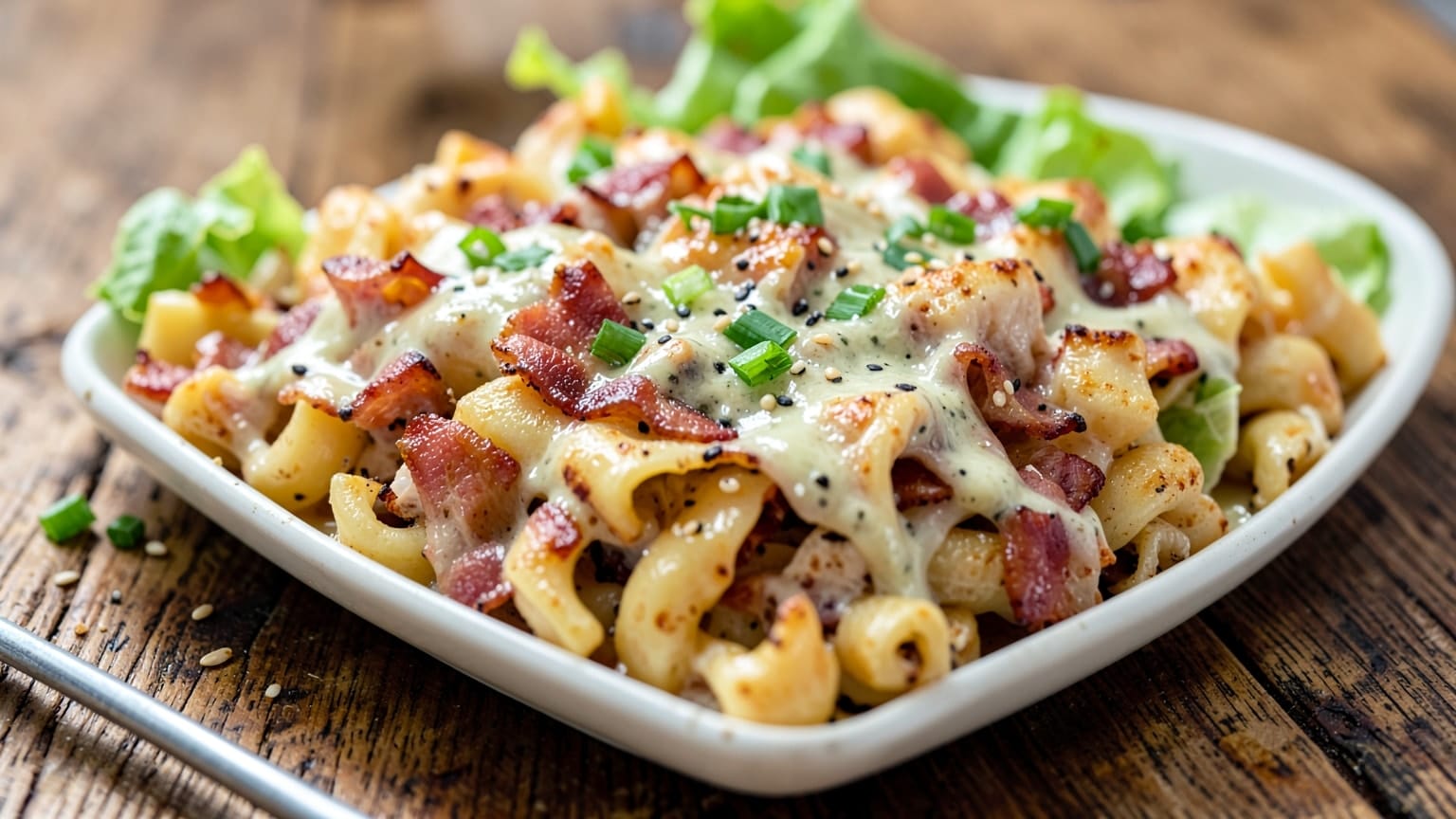 Chicken Bacon Ranch Tortellini Bake with Cream Cheese 8 chicken bacon ranch tortellini bake