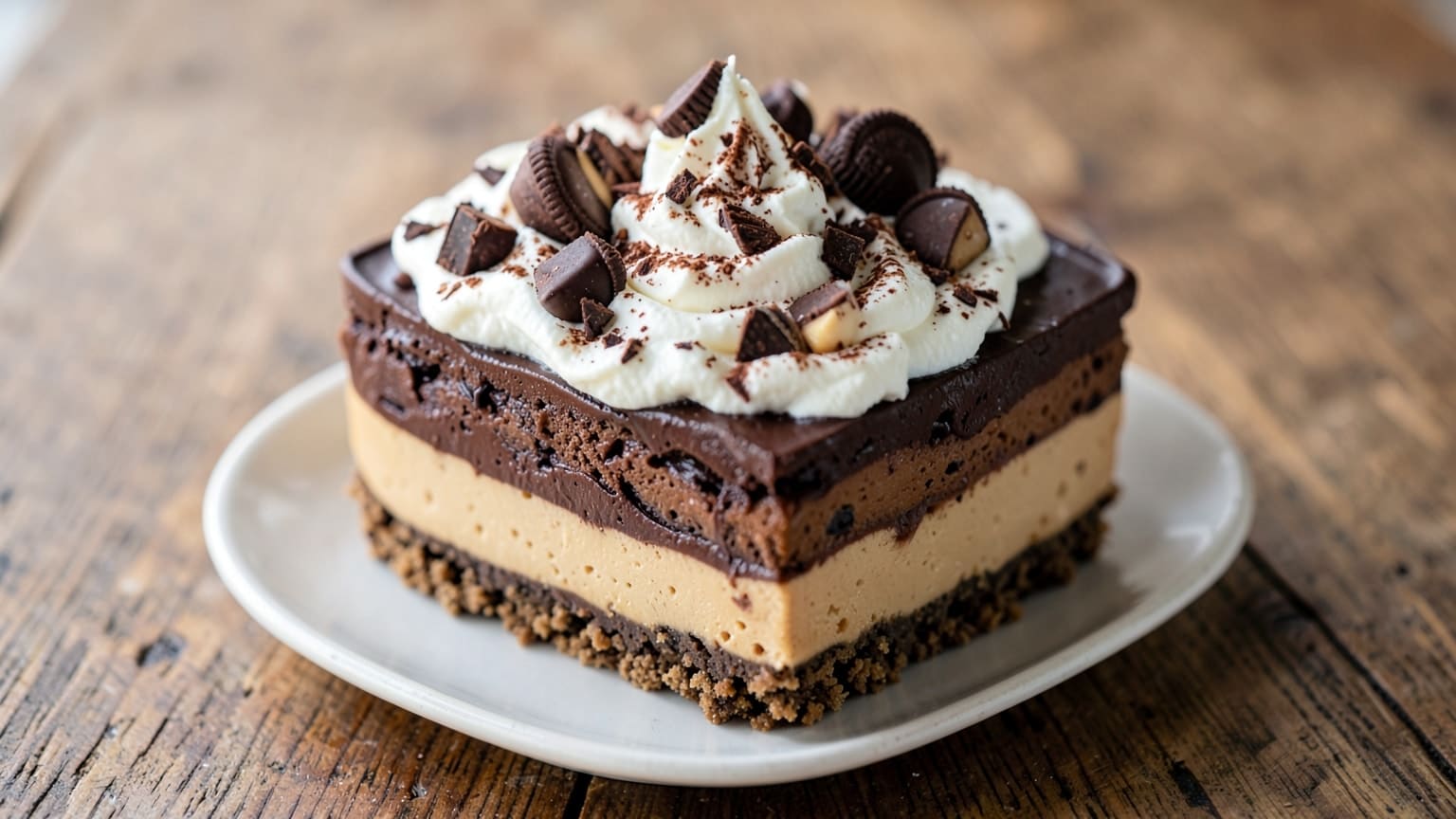 Chocolate Peanut Butter Lasagna Recipe You'll Crave 6 chocolate peanut butter lasagna step