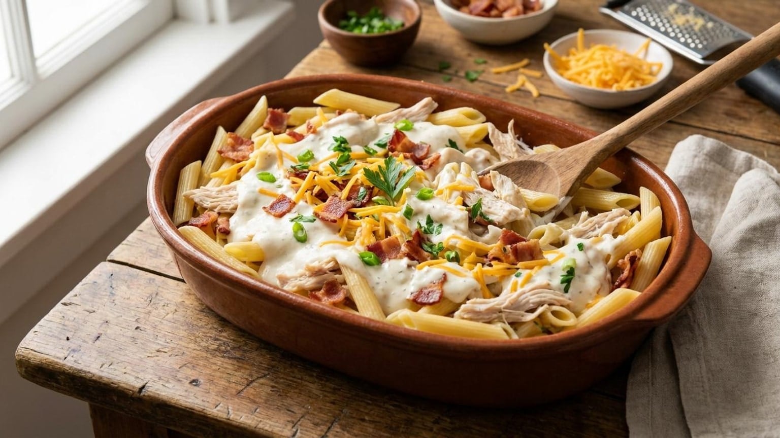 Creamy Crack Chicken Pasta - Easy Weeknight Dinner 7 Creamy Crack Chicken Pasta - close-up