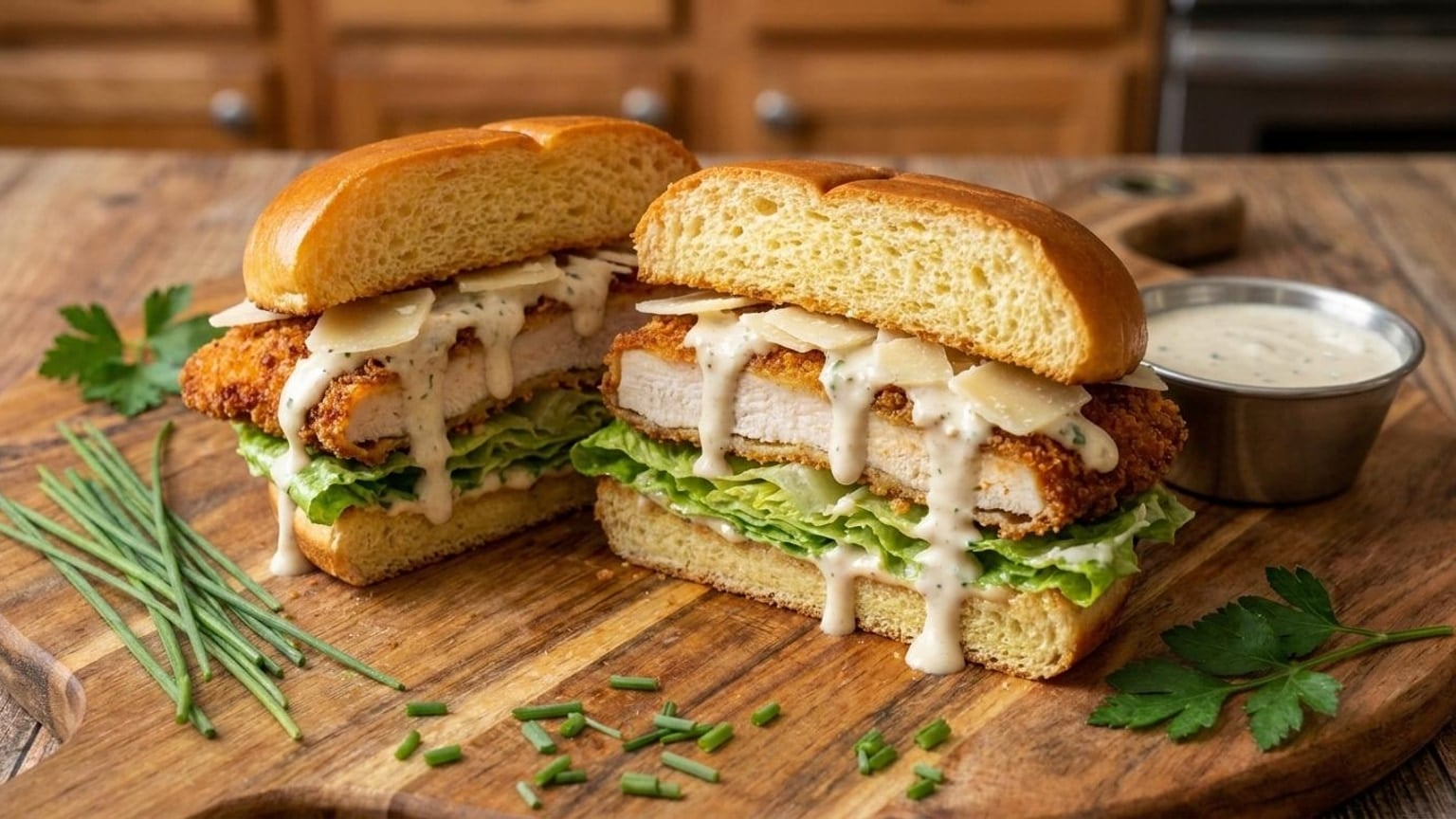 Crispy Chicken Caesar Sandwich - Easy Dinner 6 crispy chicken caesar sandwich step
