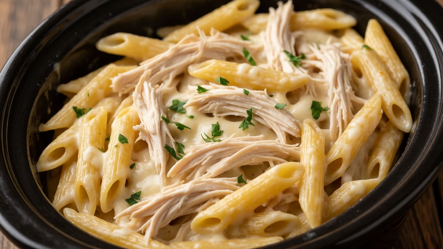 Crockpot Chicken Alfredo Bake Recipe for Busy Nights 6 Crockpot Chicken Alfredo Bake step