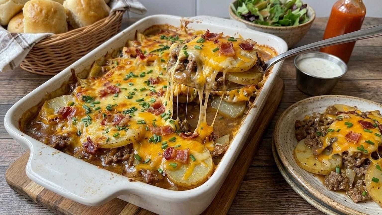 Hobo Casserole Ground Beef Recipe Easy - Family Weeknight Dinner 8 hobo casserole ground beef - serving