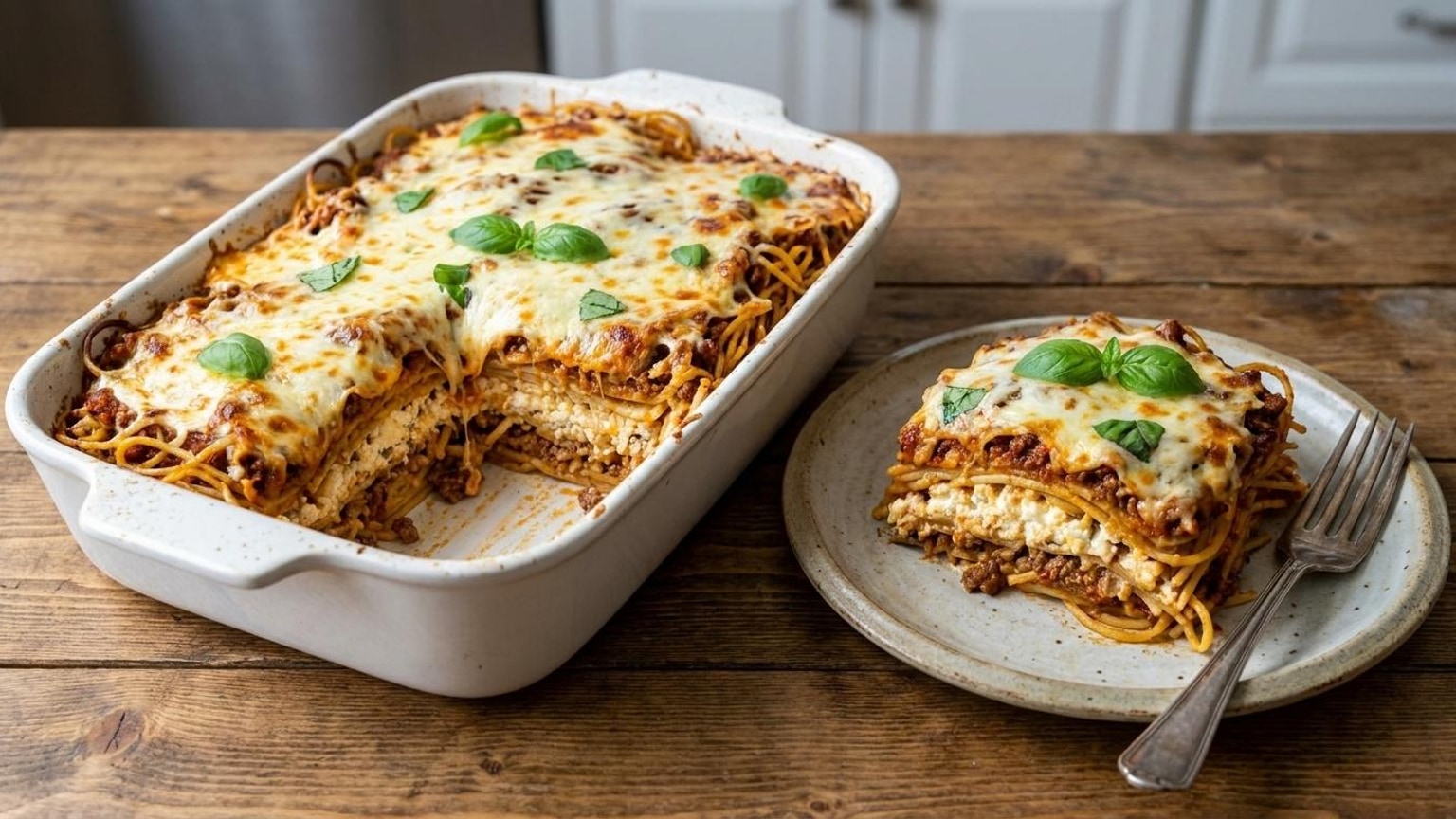 Million Dollar Baked Spaghetti Recipe You'll Crave 8 Million Dollar Baked Spaghetti - serving