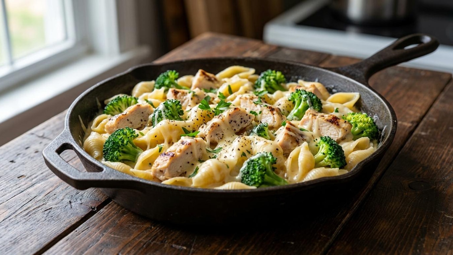 One Pot Chicken Broccoli Alfredo (Easy Weeknight Dinner) 6 one pot chicken broccoli alfredo step