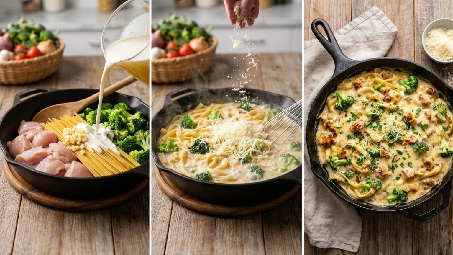 One Pot Chicken Broccoli Alfredo (Easy Weeknight Dinner) 7 one pot chicken broccoli alfredo - close-up