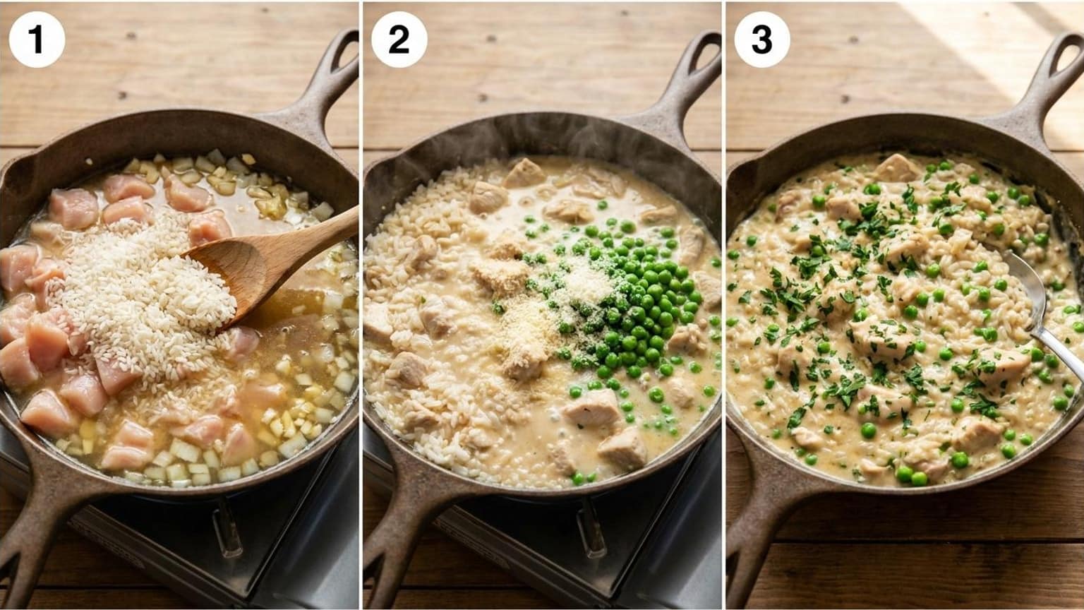Quick Creamy Chicken and Rice Skillet - Easy Dinner 7 Quick Creamy Chicken and Rice Skillet - close-up
