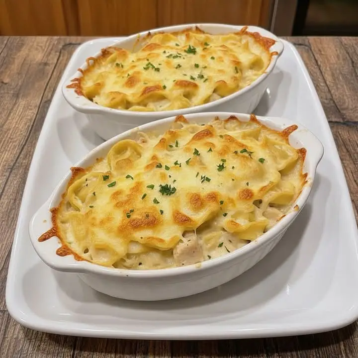 Baked Cream Cheese Tortellini Alfredo Recipe for Dinner 6 Baked Cream Cheese Tortellini Alfredo