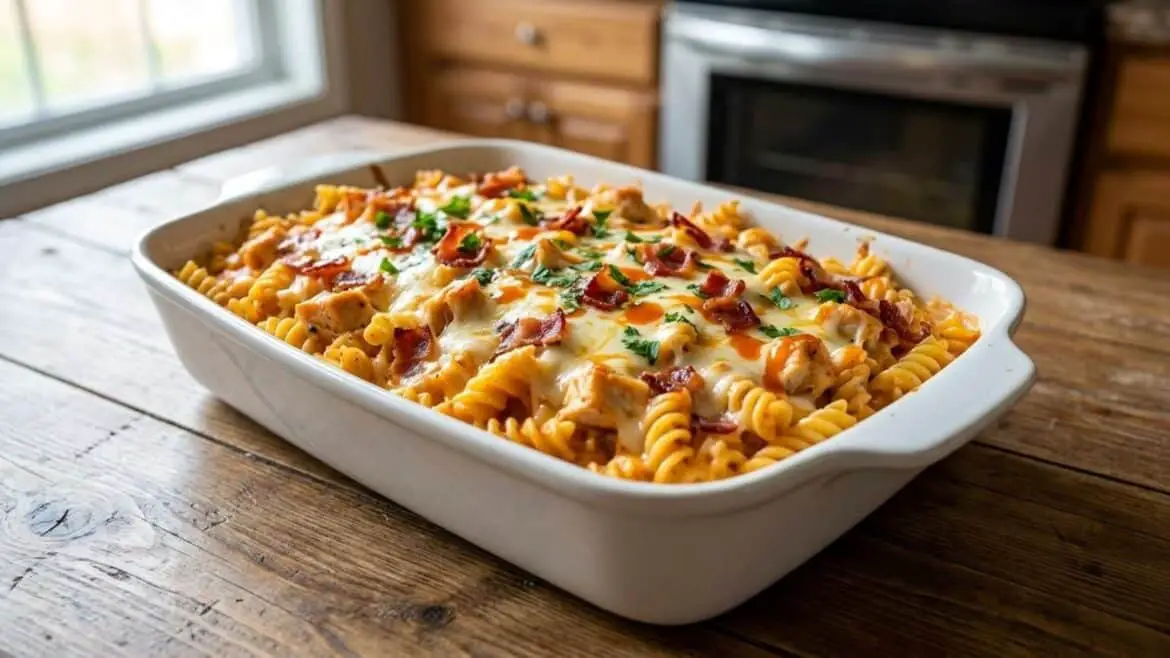 Buffalo Chicken Rotini Bake