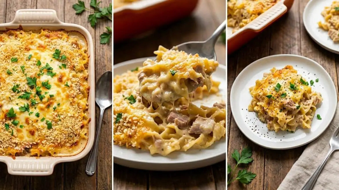 Cheesy Tuna Noodle Bake