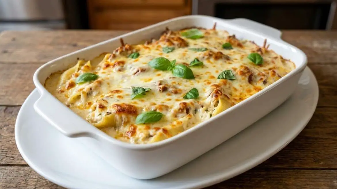 chicken alfredo stuffed shells
