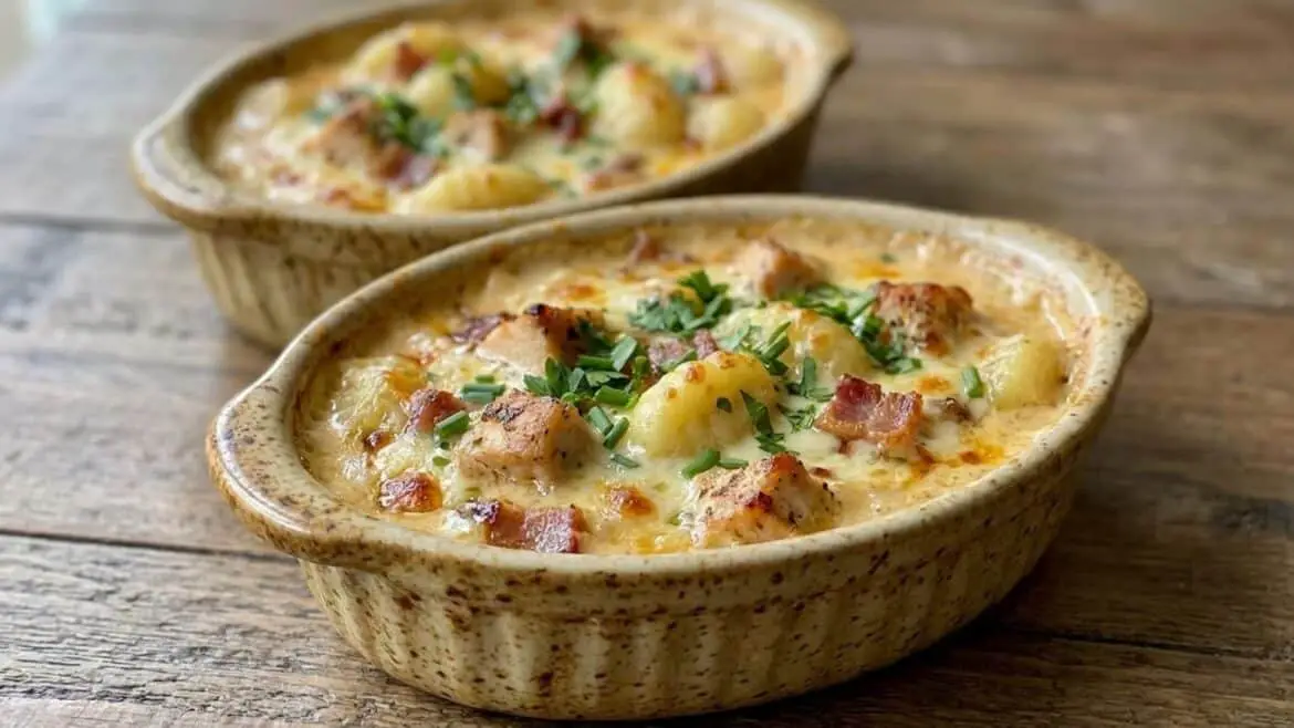 chicken bacon ranch gnocchi bake