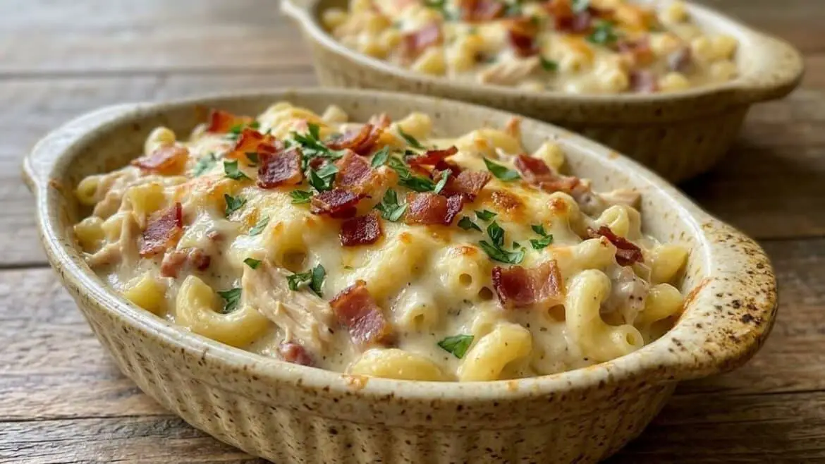 Chicken Bacon Ranch Macaroni Bake