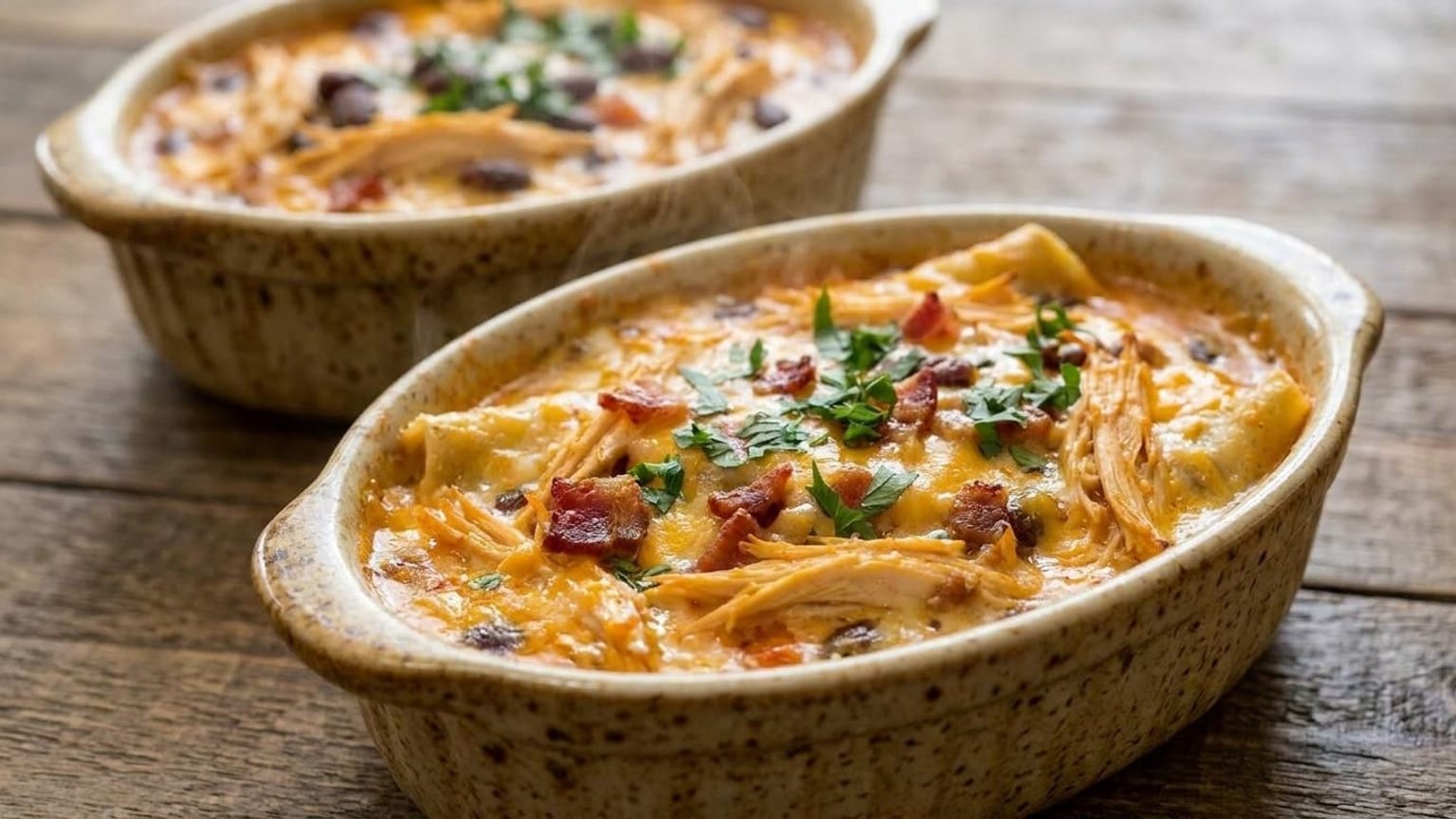 Chicken Bacon Ranch Manicotti Bake with Cream Cheese 9 chicken bacon ranch manicotti