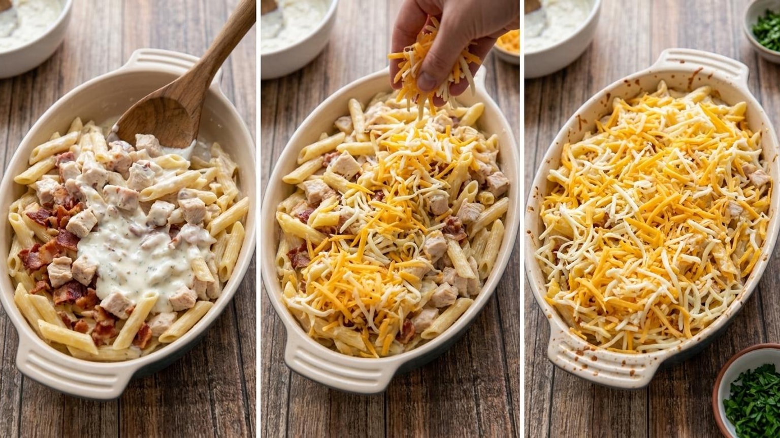 Chicken Bacon Ranch Penne Bake with Cream Cheese Recipe 7 Chicken Bacon Ranch Penne Bake - close-up