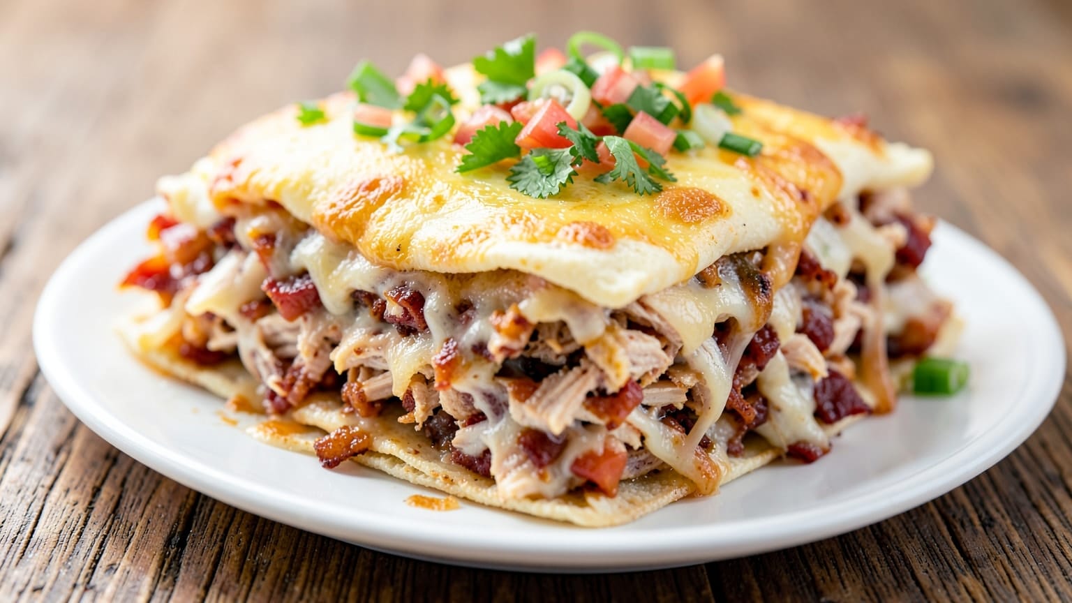 Chicken Enchilada Casserole with Bacon and Cream Cheese 7 chicken enchilada casserole - close-up