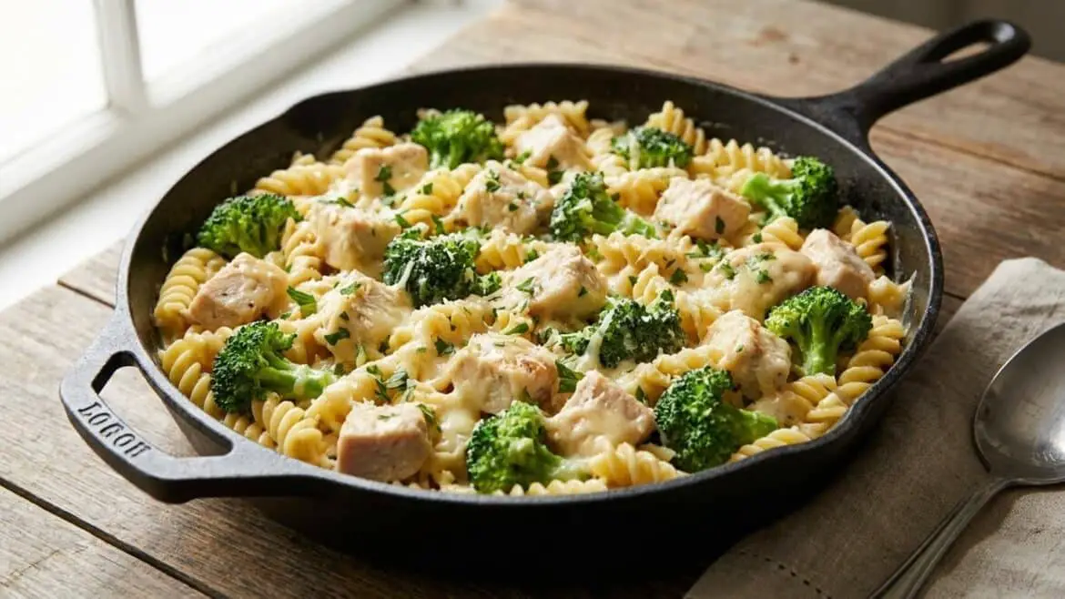 one pot chicken broccoli alfredo